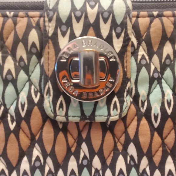 Vera Bradley Retired Sienna Stream Pattern Turn Lock Wallet - Picture 3 of 7